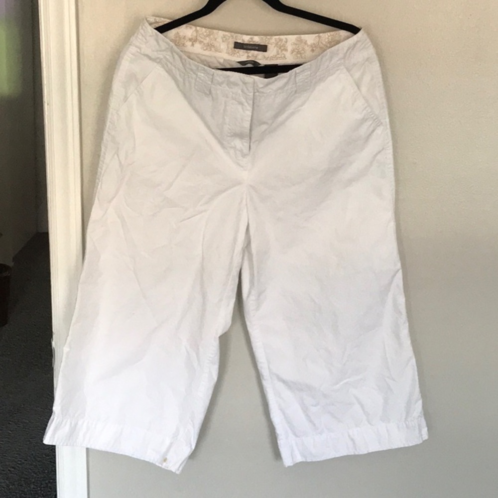 Women's White Cropped Pants